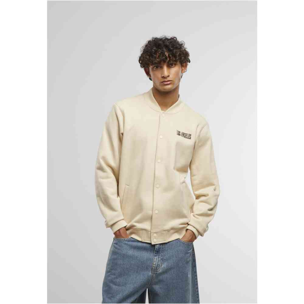 Mister Tee - Los Angeles EMB Heavy Tonal College Jacke - Creme